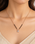 Square Solitaire Gold Plated Mangalsutra
