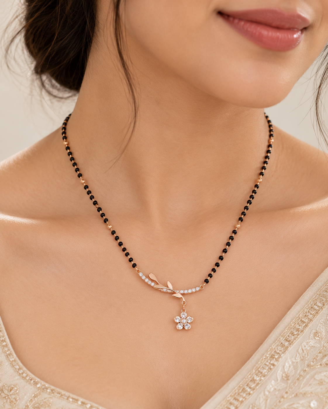 Marquise Gold Plated Mangalsutra
